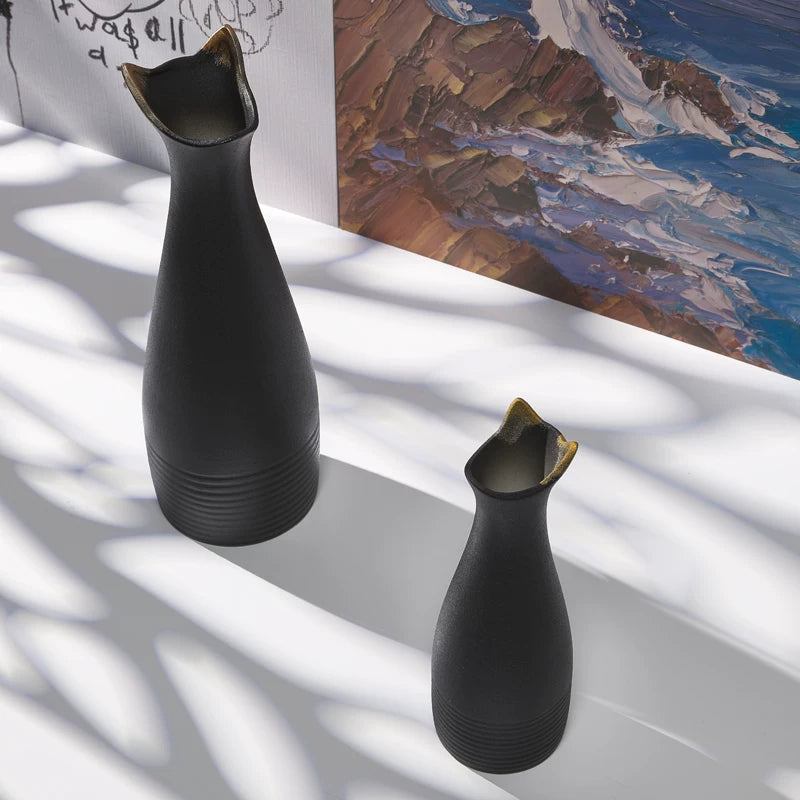 Luxury Nordic-style ceramic dried flower vase