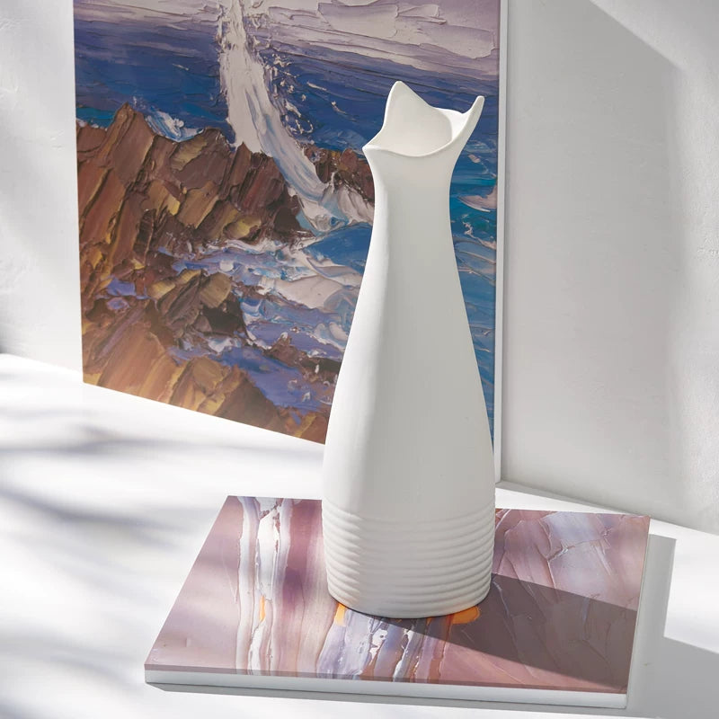 Luxury Nordic-style ceramic dried flower vase