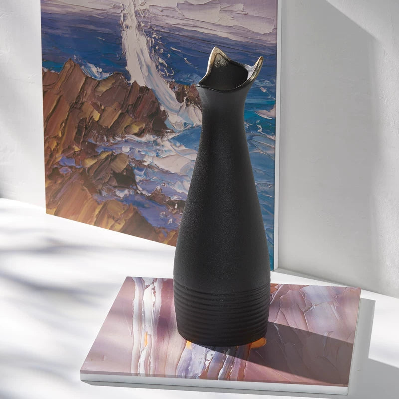 Luxury Nordic-style ceramic dried flower vase