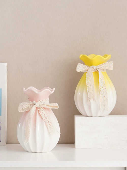 Ceramic vases exude a touch of understated luxury and sophistication.