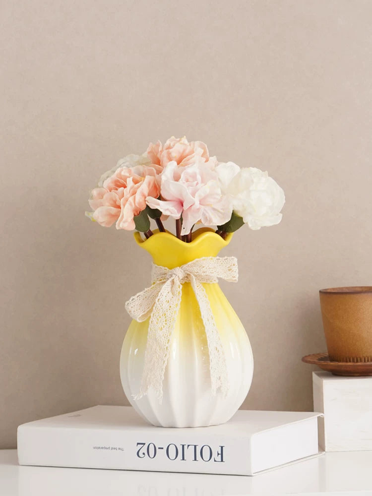 Ceramic vases exude a touch of understated luxury and sophistication.