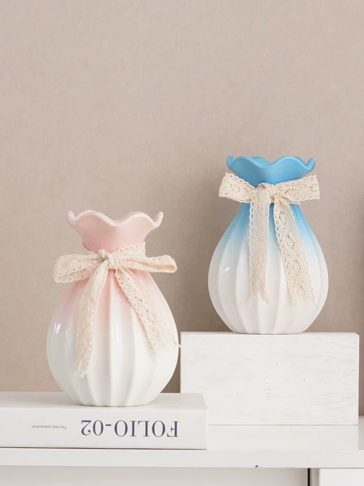 Ceramic vases exude a touch of understated luxury and sophistication.